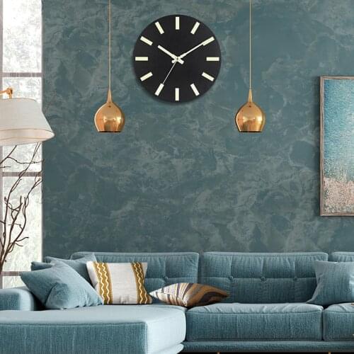 12 inch Luminous Minimalist Wall Clock Modern Design Black Quartz Simple Glowing Hanging Clocks Bedroom Living Room Decoration