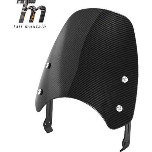 For Ducati Scrambler 2015 2016 2017 2018 2019 Motorcycle Windshield Windscreen Wind Deflectors with Bracket Flyscreen Carbon