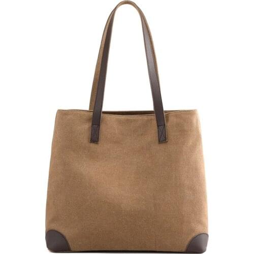 Vintage Canvas tote bags for women large Big 3 layer Brand shoulder bags Casual Woman bags Fashion Large hand bags women