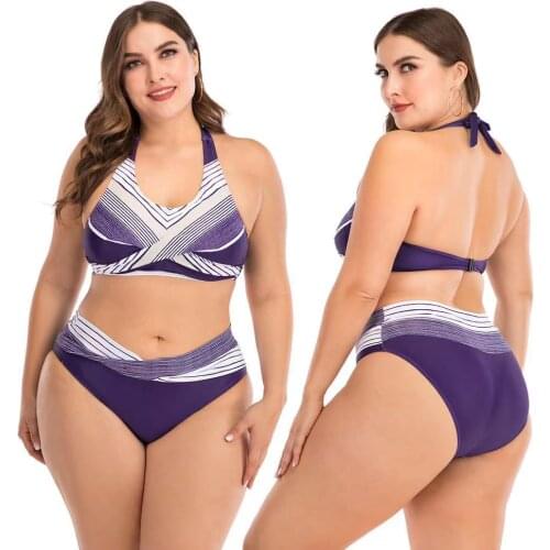 2021 New Plus Size Bikini Swimsuit Plus Fat To Increase Bikini Swimwear Sexy Bathing Suit Women Beachwear Biquini Two Piece Suit