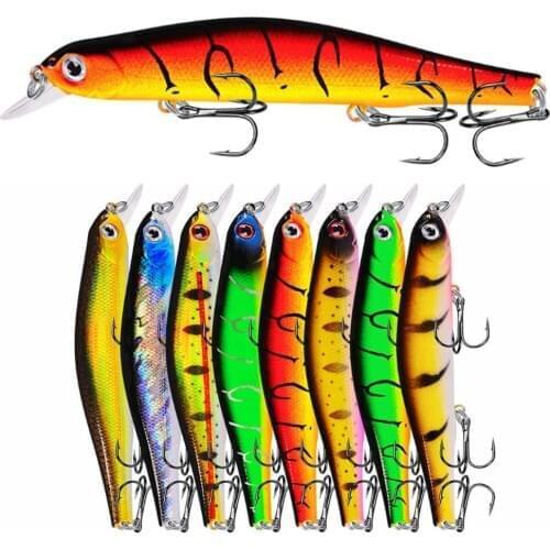 1PCS 12.5cm 17.5g Minnow Fishing Lure Crankbait Artificiais Fly Fishing Wobbler Tackle 3D Eyes Leurre Plastic Hard Bait Pesca