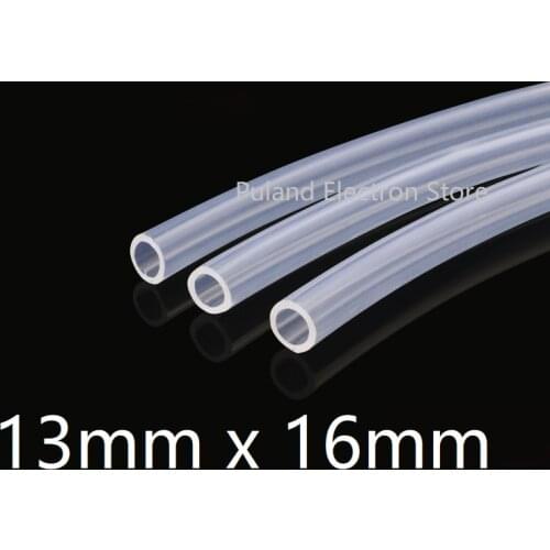 13x16 Silicone Tubing ID 13mm OD 16mm Food Grade Flexible Drink Tubing Pipe Temperature Resistance Nontoxic Transparent