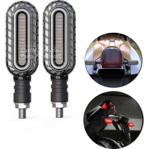 2PCS Turn Signal Led Light Blinker Flowing Water Signals Flashing Blinker Brake/Running Light Tail Lamp Moto Accessories