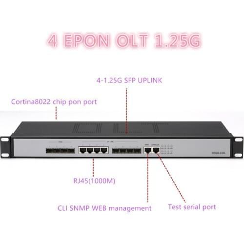 4 pon port 4 SFP slots epon 4 PON port mini ftth fiber optic OLT 4 SFP port PX20+ PX20++ PX20+++ 10/100/1000Mauto-negotiable