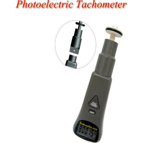5-30cm Dual-use Non-contact / Contact Digital Display Tachometer Speedometer Handheld Photoelectric Tachometer AZ8008