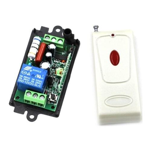 Long Distance 100M AC220V 1CH RF Wireless Remote Control Switch System, Transmitter + Receiver,315/433.92MHZ SKU: 5542