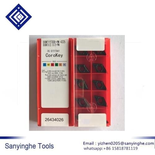 DCMT11T308-PM 4225 / DCMT11T308-PM 4235 / DCMT11T308-PM 4325 CNC Carbide Turning Inserts (50pcs /lots)