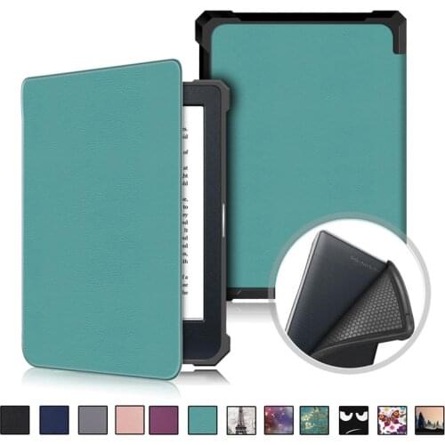 For Funda Kobo Nia Case Ereader PU Leather Soft TPU Silicone Back Case for All-New Kobo Nia Cover Hoesje 6 inch