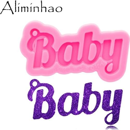 DY0762 Super Glossy Letters Baby Resin Mold, Craft Keychain ,Silicone Mould for DIY Necklace jewelry Epoxy Crafting