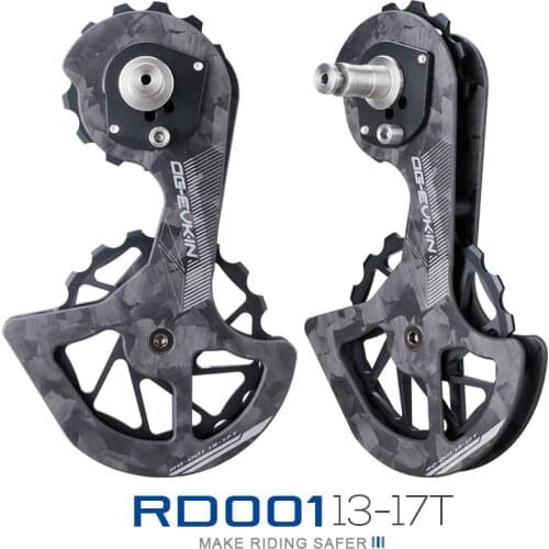 Carbon Fiber Ceramic Rear Derailleur 13T-17T Pulley Guide Wheel For R7000 R8000 R8050 R9150 R9170 Bicycle Parts
