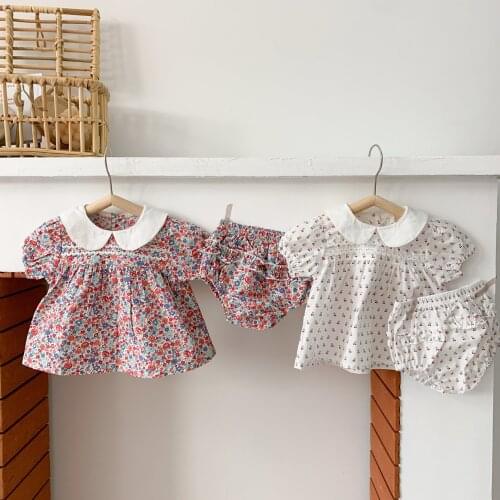 Koodykids 2020 Baby Girl Clothes Set 2pcs Summer Clothes Shirt Shorts Flowers Cherry Quality Toddler Girl Clothes Summer Outfit