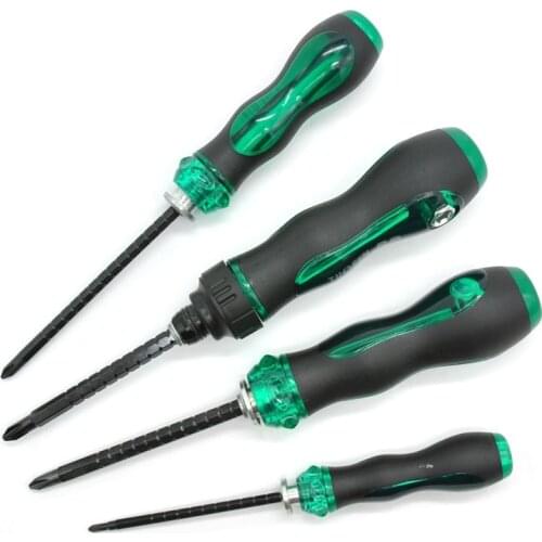 3/5/6mm Dual Purpose Scalable Screwdriver Multi-function Phillips/Slotted CR-V Ratchet Screw Driver Screw-driving Tools