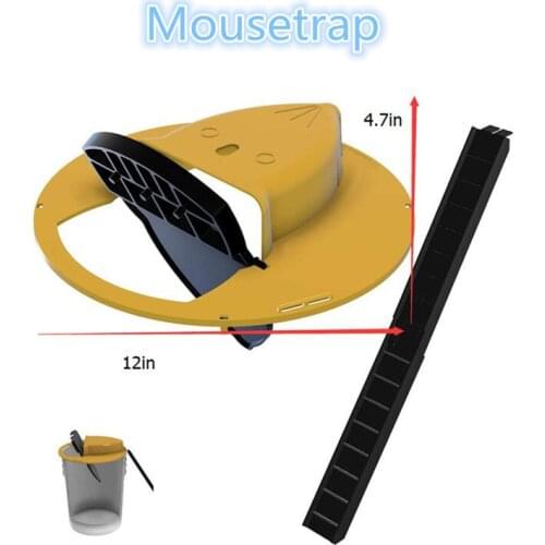 Reusable Smart Mouse Rat Trap Plastic Flip N Slide Bucket Lid Mouse Trap Humane Or Lethal Door Style Multi Catch