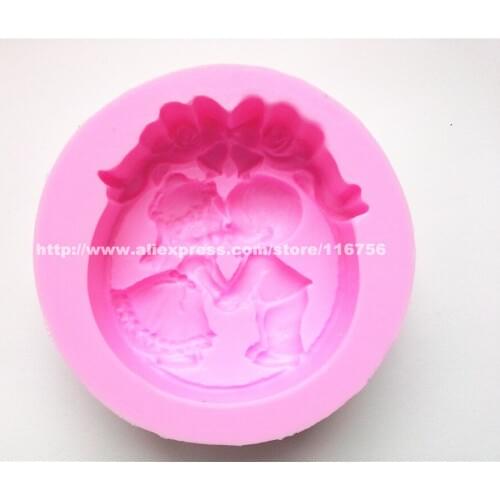 New! Free Shipping Good Friend Shaped Silicone Mold Cake Decoration Fondant Cake 3D Soap Mold Food Grade Silicone Mould 211