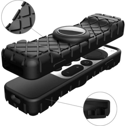 Silicone Dustproof Remote Control Cover For Apple 4K HD TV Anti-Fall Shock-Resistant Protective Case Shell Bag Box For AirTag