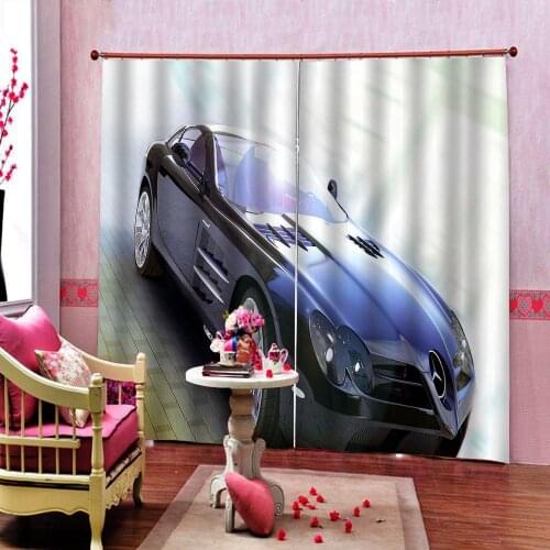 Photo Custom Super sports car Curtain Digital Print For Living Room Bedroom Bedroom Blackout Window Drapes Indoor Decor Sets