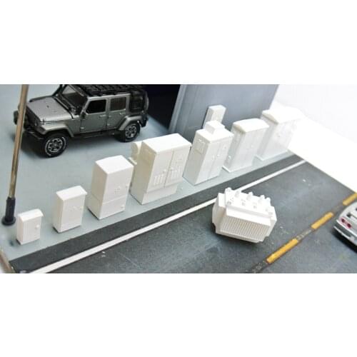 1:64 simulation road construction distribution room box circuit equipment model car garage scene display