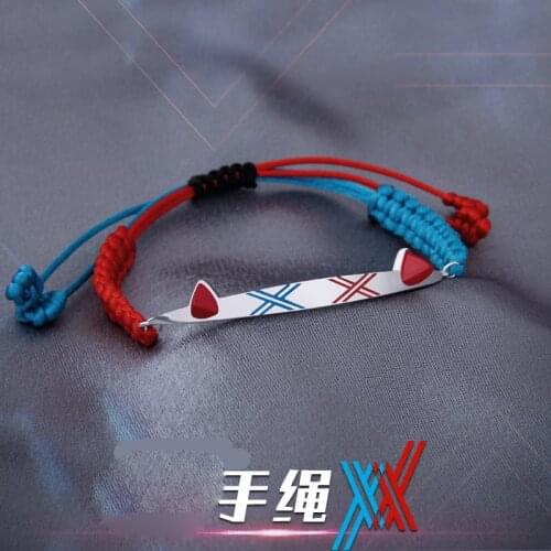1pcs Anime DARLING in the FRANXX 925 Silver Bracelet Cosplay Prop Jewelry Decor for Boy Men Hand Rope Jewellery Gift