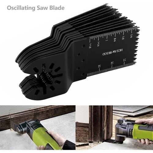 10 Pcs Bi-metal Precision Saw Blade Multi-Function Oscillating Multitool Saw Blade for Renovator Power Wood Matel Cutting Tools