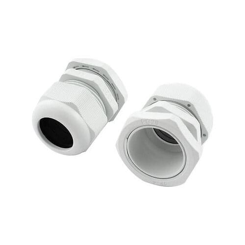 2Pcs Waterproof Gland Connector PG29 w Nut for 18-25mm Dia Cable Wire