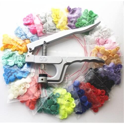 25 colors Mixed color 1000 units sold T5 snap button 1.2cm button bag rain button garment accessories+a set of kam pliers
