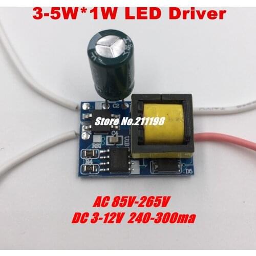 3-5W Dc9-18V Isolated Led Driver Power Supply Built-In Constant Current Lighting Transformers For Diy Led Light