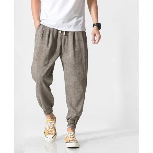 Chinese Style Casual Men Harem Pants Men Jogger Pants Men Fitness Trousers Male Chinese Traditional Harajuku QT713-K29