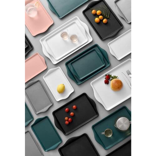 Household Storage plastic Tray Kitchenware Fruit Dessert Tray Bread plate fruit plate Multifunctional Tray Kitchen Supplies