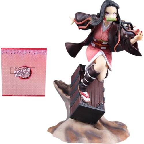 Demon Slayer Figure Kamado Nezuko Anime Figure Battle Scene Collection Model Car Decoration Action Toy Figure Toys for Children