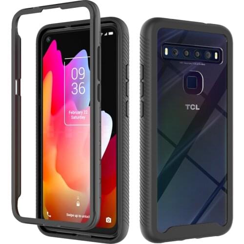 Hybrid Soft Bumper Dual-Layer Case For TCL 10L Cases Hard Crystal Back Cover For TCL 10 L Full Protective Cover Funda