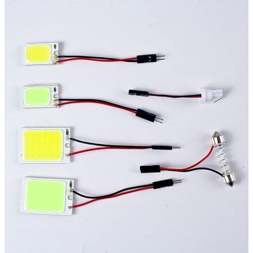 1pcs Festoon LED COB Signal Bulbs 31mm 36mm 39mm 41/42mm C5W 168 Car Interior Reading Lights T10 White Dome License Plate Lamp