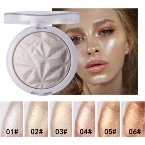 Highlighter Powder Palette 6 Colors High Gloss Shimmer Powder Base Illuminator Highlight Cosmetics Long Lasting Makeup Kit
