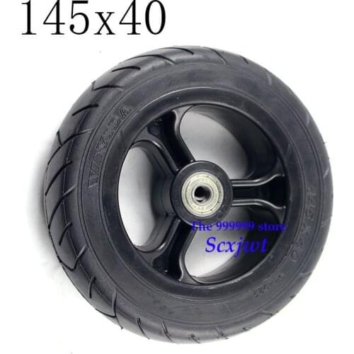 Good reputation high quality 145X40 solid tire 145*40 tyre with plastic hub for electric scooter Childrens trolley tires dolly
