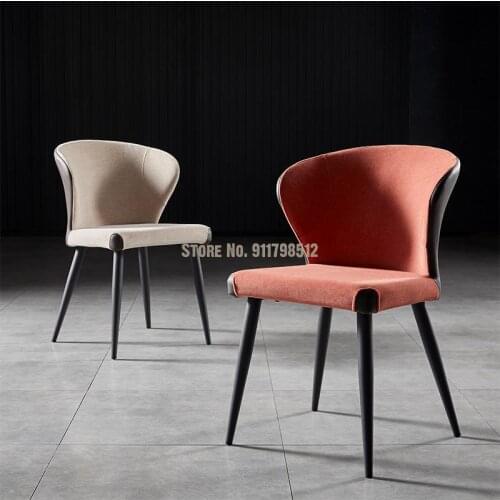 Italian dining chair home chair simple modern lounge chair light luxury desk chair backrest stool ins net red makeup chair