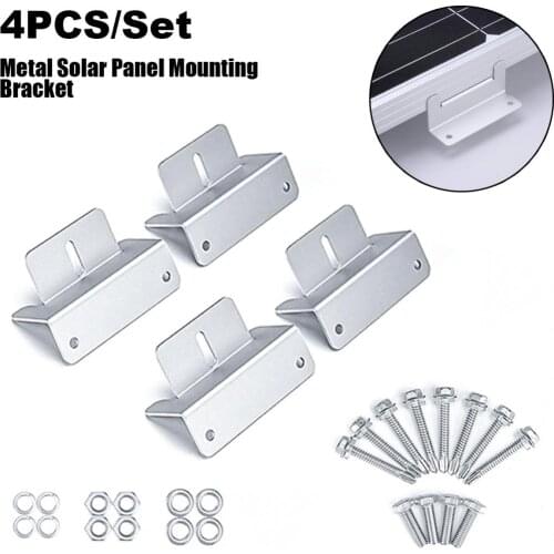 Solar Panel Bracket Mounting Kit Bracket Installation Accessories Metal Support Panel for Home Motorhome Boat Solar Panels