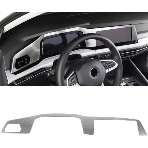 LHD! Car Accessories for VW Volkswagen Golf 8 MK8 2020 2021 Stainless Inner Dashboard Console Meter Display Decor Cover Trim 1PC