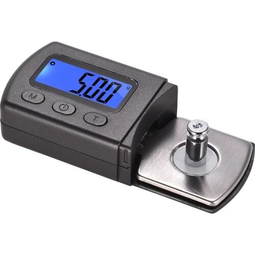 Mini Turntable Phono Stylus Scale Gauge LP Force 0.01g Accuracy LCD Display with One 5g Weight Storage Bag For MM/MC/MI Phono