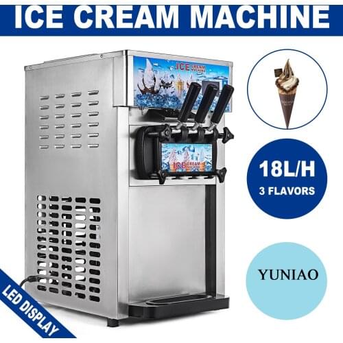Soft Serve Ice Cream Machine Commercial Electric Ice Cream Makers Desktop Sundae Ice Cream Machine 220v 110v CFR BY SEA Oman