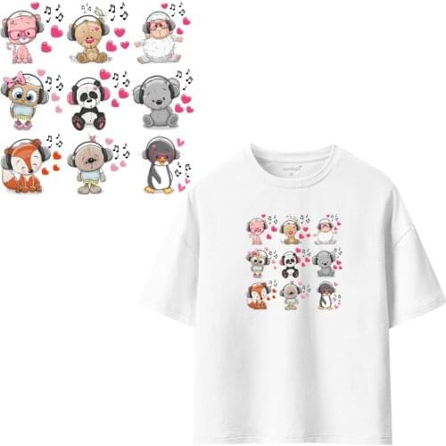 Cartoon animal bird Clothing Stickers Iron On Patches Diy Heat Transfers Patch For Clothes T-shirt Appliques Decoration