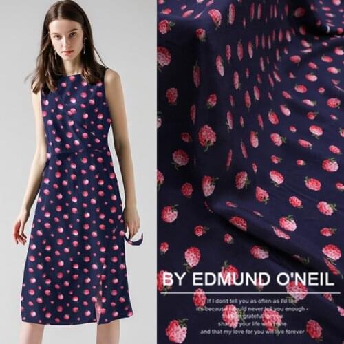 Natural Organic Printed Crepe De Chine Fabric Skin-friendly Draping Garment Dress Fashion Diy Fabric Home Textile Sewing Materia