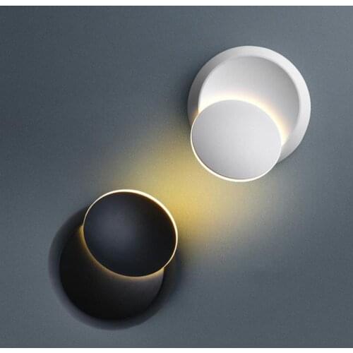 Simple LED wall lamp creative rotating Nordic aisle stair wall lamp creative bedroom bedside lamp