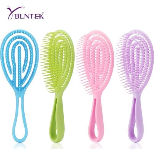 YBLNTEK Hair Comb Scalp Massage Hair Brush Wet Curly Detangle Comb Detangling Hairbrush Women Salon Hairdressing Styling Tools