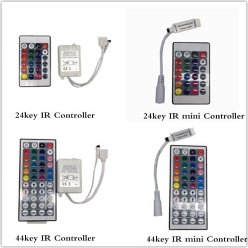 LED RGB Controller DC12V 24 44 Key Double Output IR Remote Controller for LED RGB strip