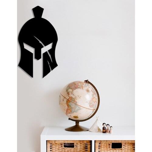Sparta Military Helmet Wall Room Home Accessory Wooden Table 27x50cm