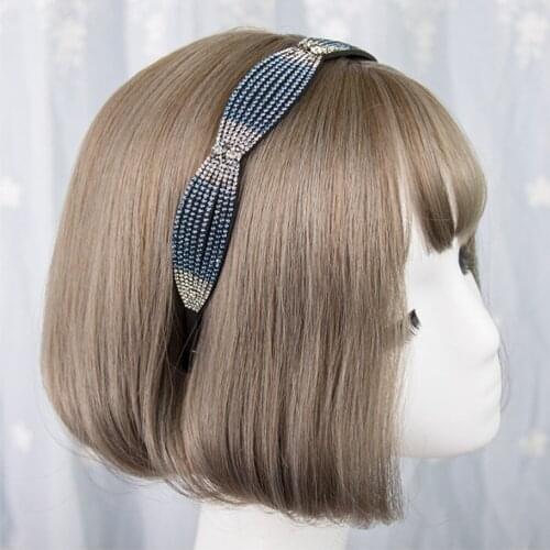 Sweet Broadside Flowers Head Wear Luxury Headband for Women Rhinestone Non-slip Border Girl Hairpin Fancy Hair Accessorie Gift