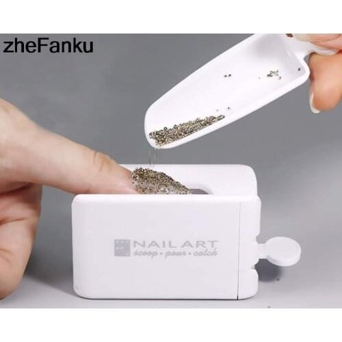 1 Pcs Magic Dipping Powder Recycling Tray Container Dual Use for French Nail Art Glitter Powder Storage Box Manicure Tool
