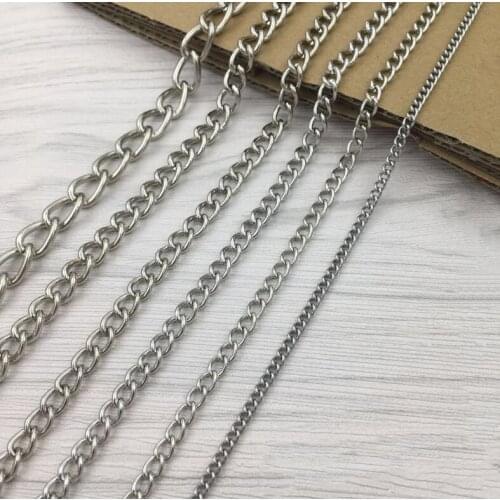 2m/lot 1.5mm 2.5mm 3mm 4mm Stainless Steel jewelry Chain Bulk chain Necklace DIY Jewelry findings Materials