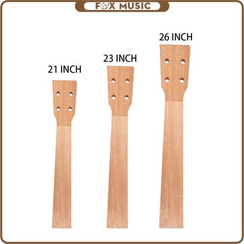 21'' 23'' 26'' Ukulele Neck For Soprano Concert Tenor Ukulele Mahogany Body Ukulele DIY Replacement Ukulele Accessories