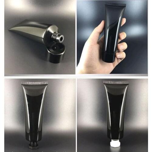 300pcs/lot 80g 80ml Black Plastic Soft Tubes Empty Cosmetic Cream Emulsion Lotion Packaging Containers