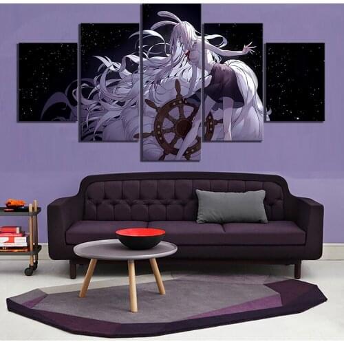 5 Piece HD Cartoon Picture ONE PIECE Carrot Poster Wall Sticker Artwork Canvas Paintings for Home Decor Wall Art